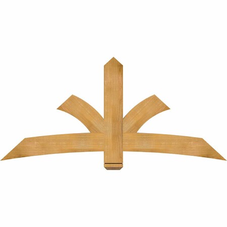 Ekena Millwork Davenport Rough Sawn Timber Gable Bracket, Western Red Cedar, 72"W x 33"H x 2"D x 6"F, 11/12 Pitch GBW072X33X0206DAV00RWR